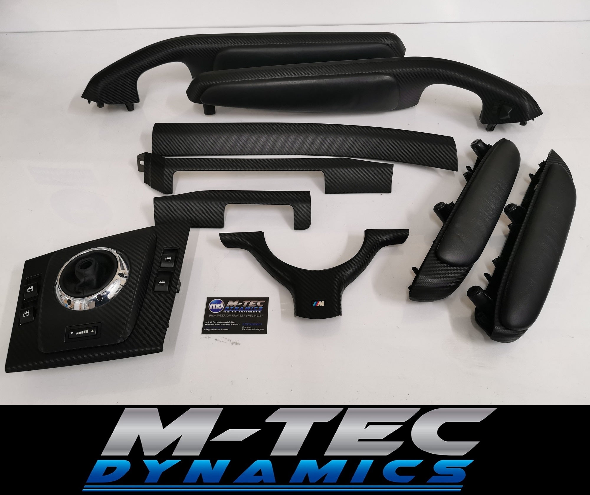 BMW E46 M3 SMG COUPE 3D BLACK CARBON COMPLETE TRIM SET